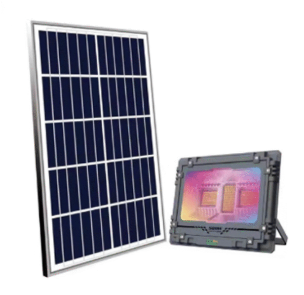 100W Multicolored Solar Flood Lights With Bluetooth Radio – SF005-RGB
